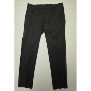 Kenneth Cole Reaction Tuxedo Pants Men 37x32 Black Satin Stripe Classic Polished